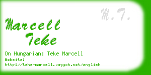 marcell teke business card
